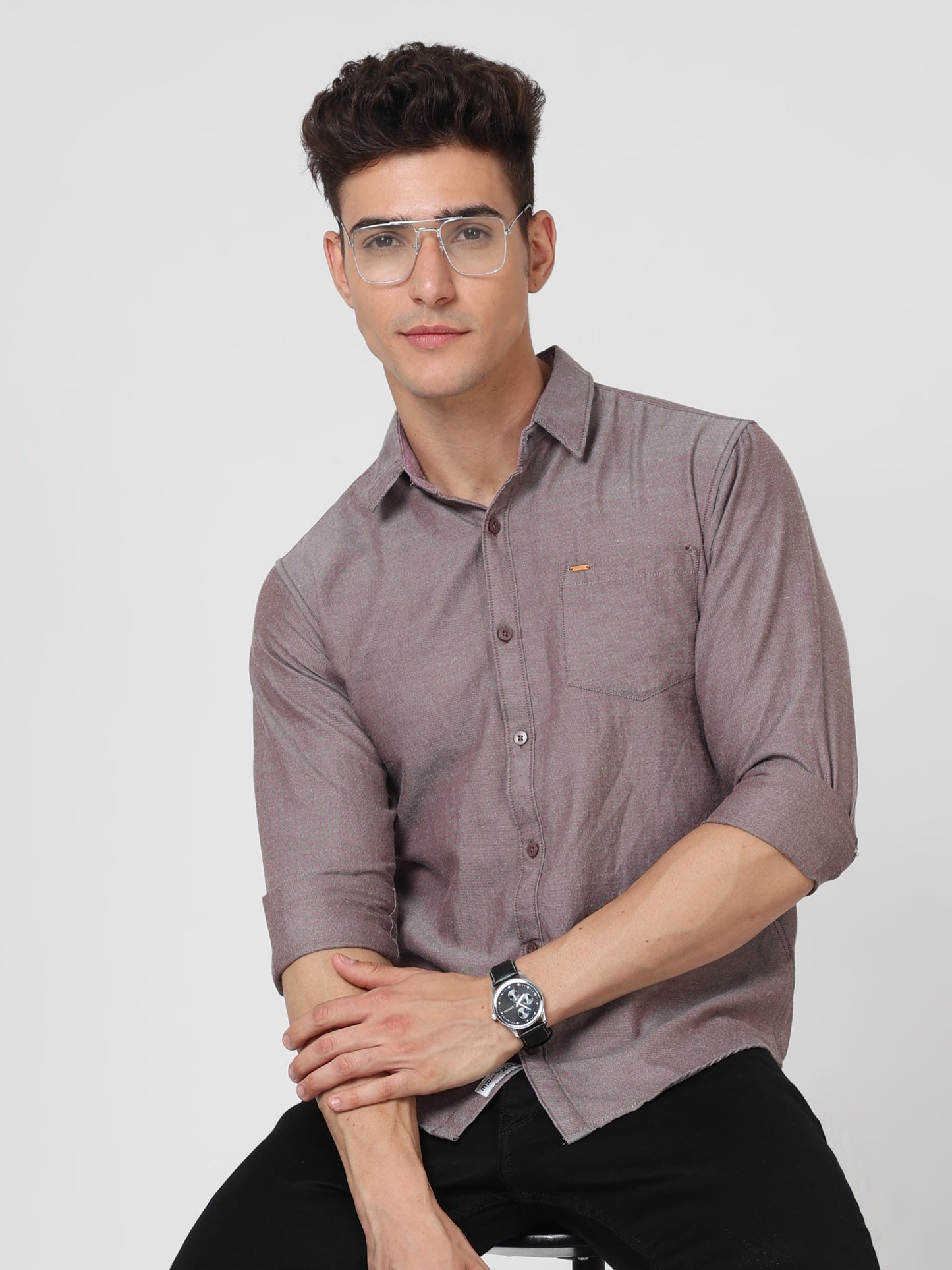 Onfire Oxford Light Brown Shirt