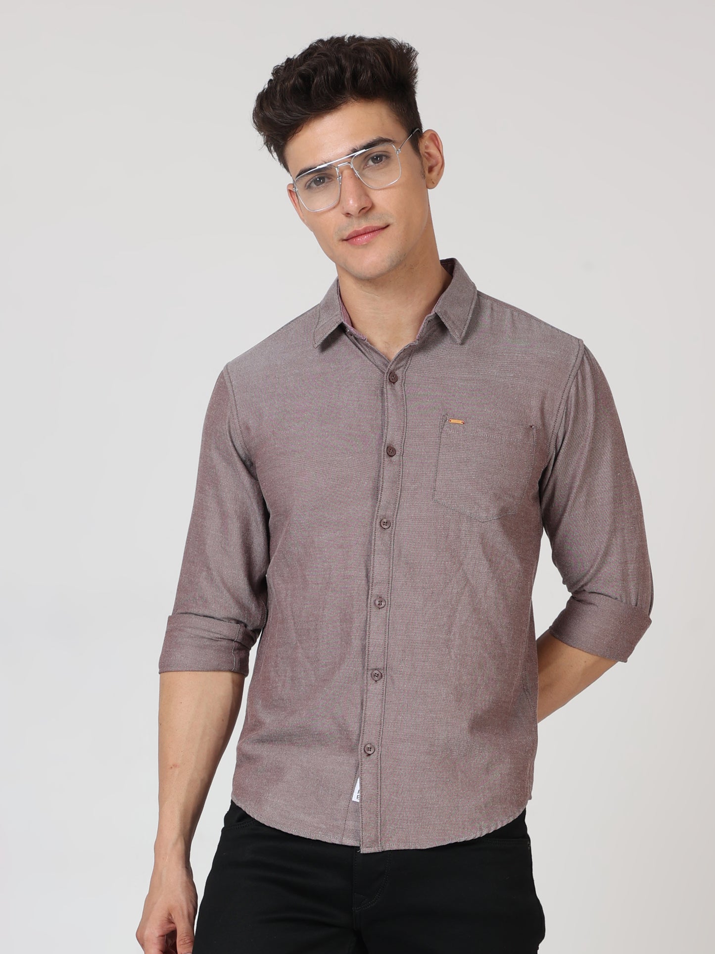 Onfire Oxford Light Brown Shirt