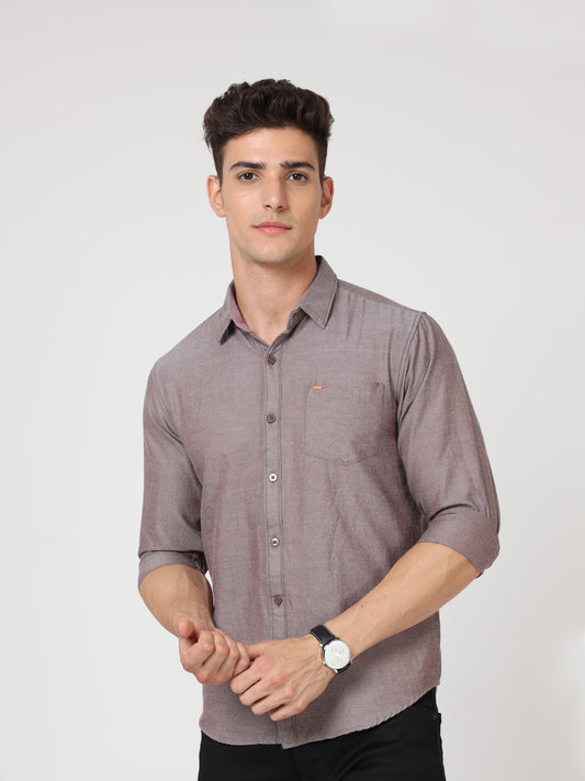 Onfire Oxford Light Brown Shirt