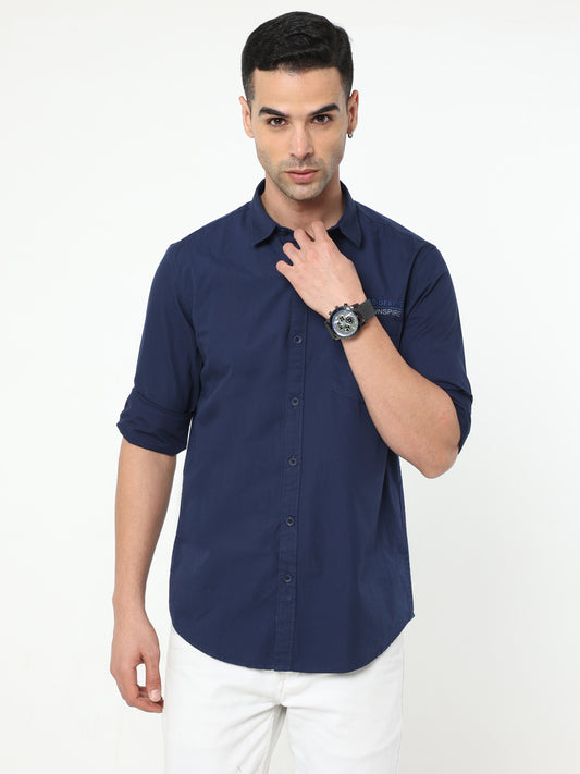 Onfire Solid Blue Shirt