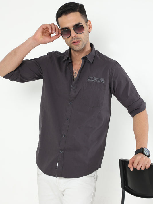 Onfire Solid Dark Grey Shirt