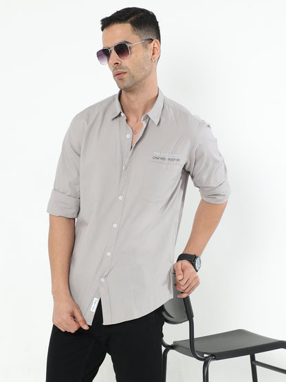 Onfire Solid Light Grey Shirt