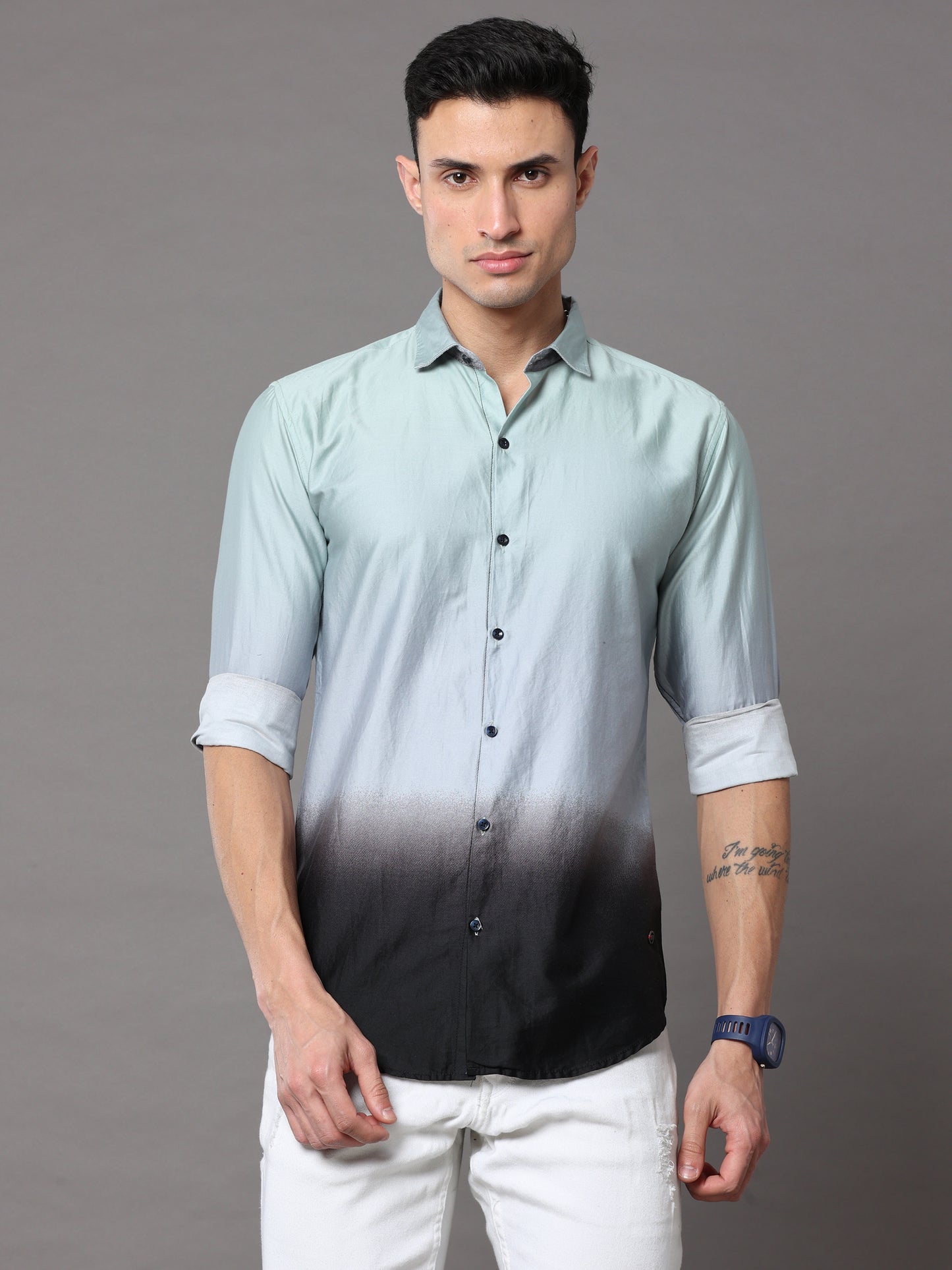 Onfire Fancy Designer Sky Blue Shirt