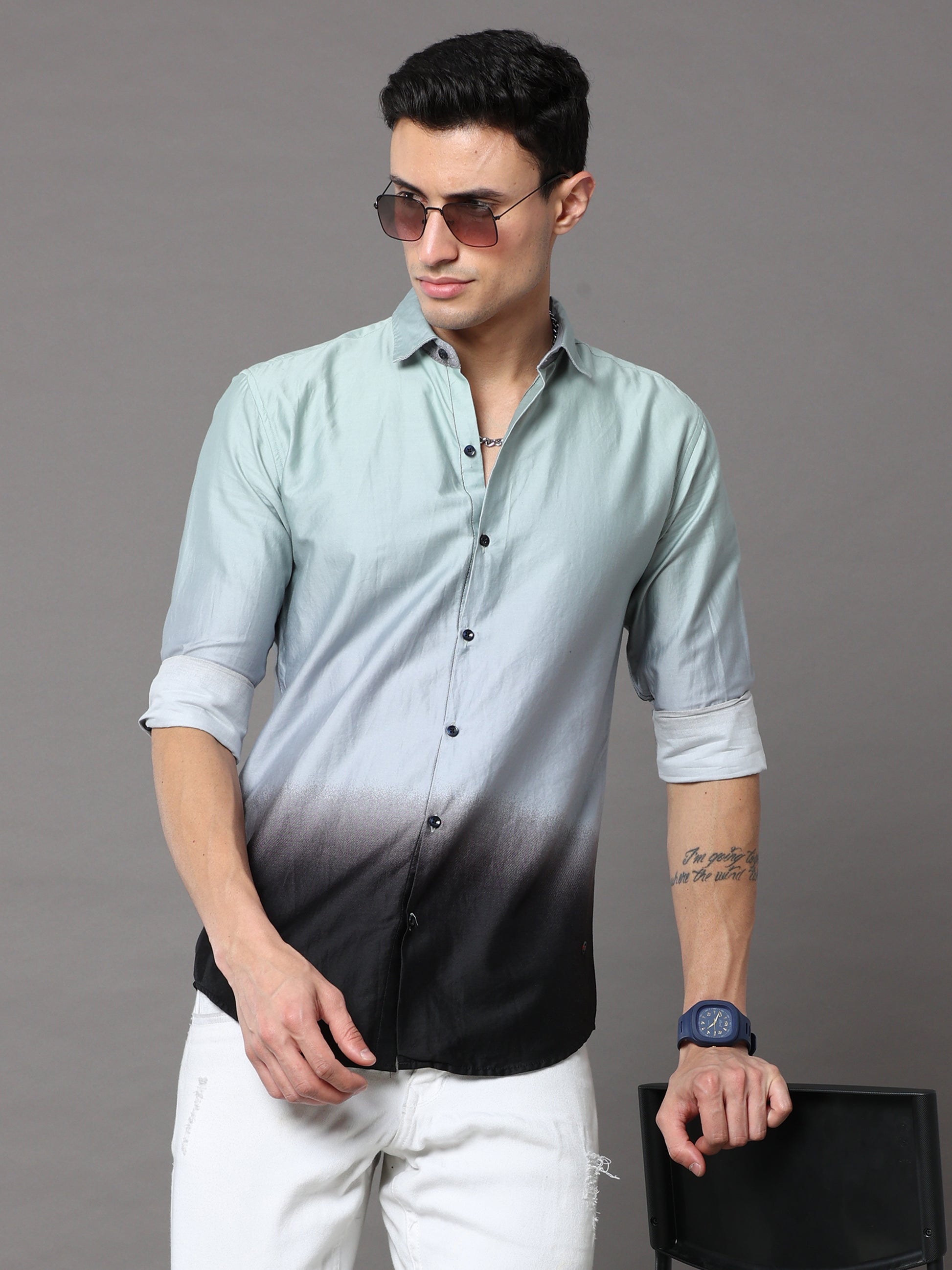 Onfire Fancy Designer Sky Blue Shirt