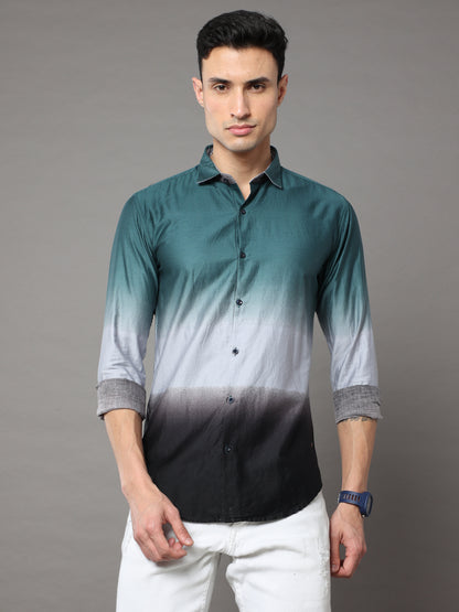 Onfire Fancy Designer Green Shirt