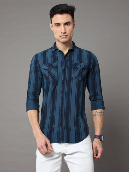 Indigo Cargo Turqouise Shirt - A2251A