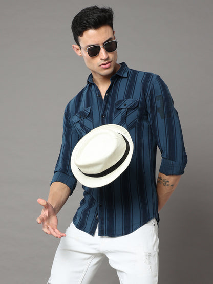 Indigo Cargo Turqouise Shirt - A2251A