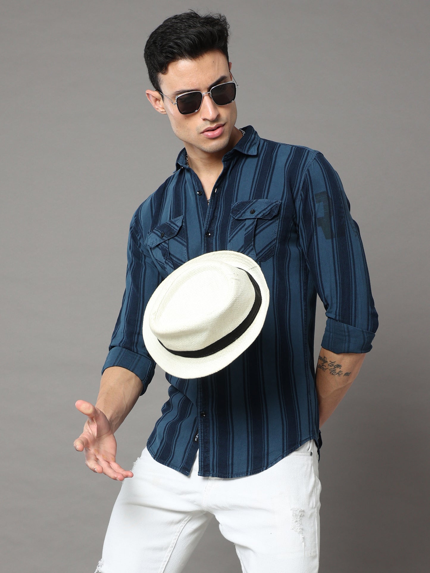 Onfire Indigo Cargo Turqouise Shirt