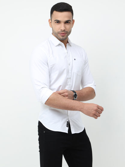 Onfire twill Solid white Shirt