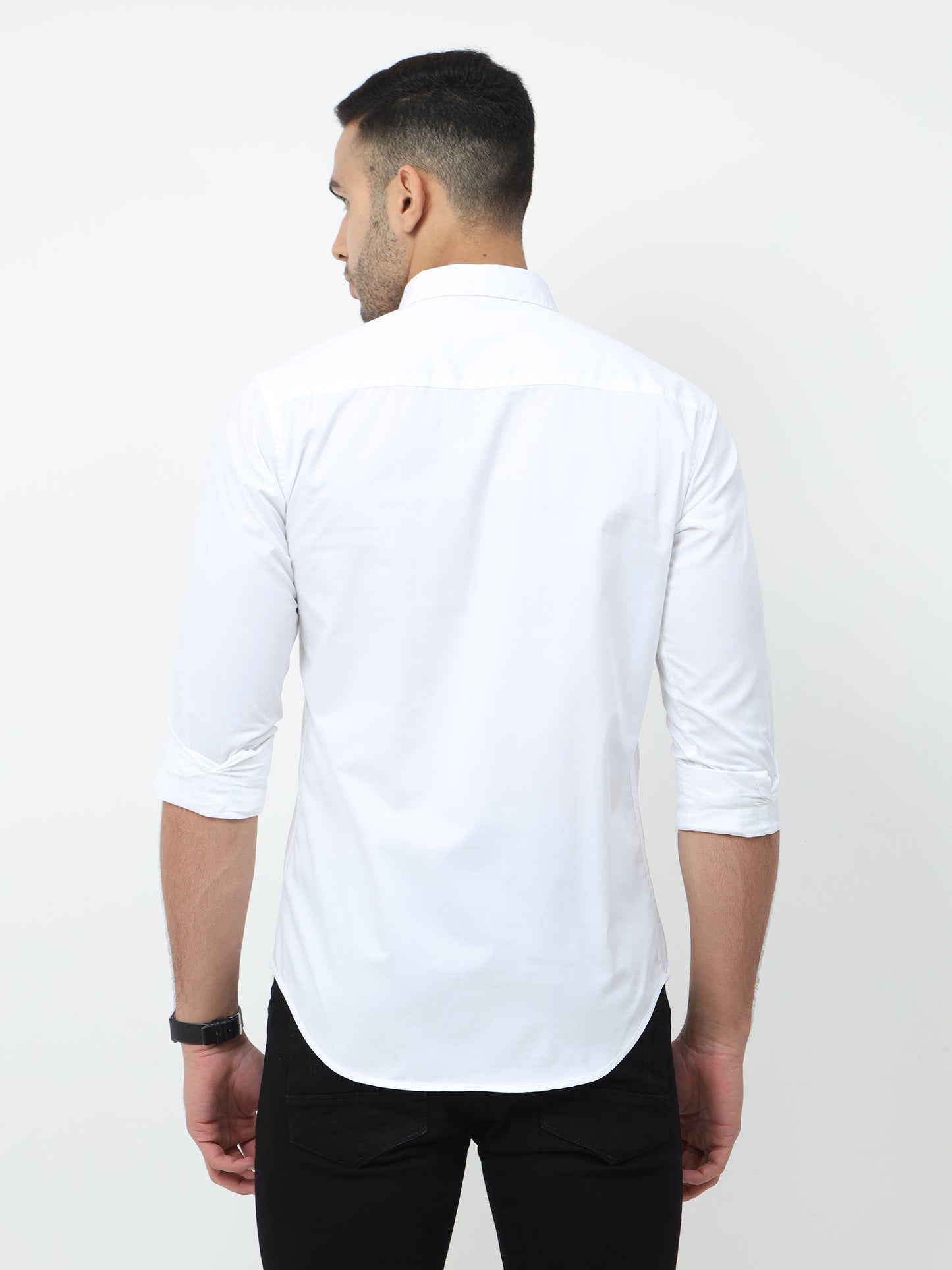 Onfire twill Solid white Shirt