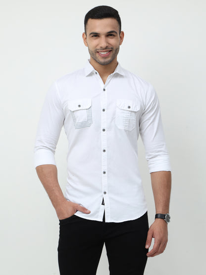 Onfire Cargo White Shirt