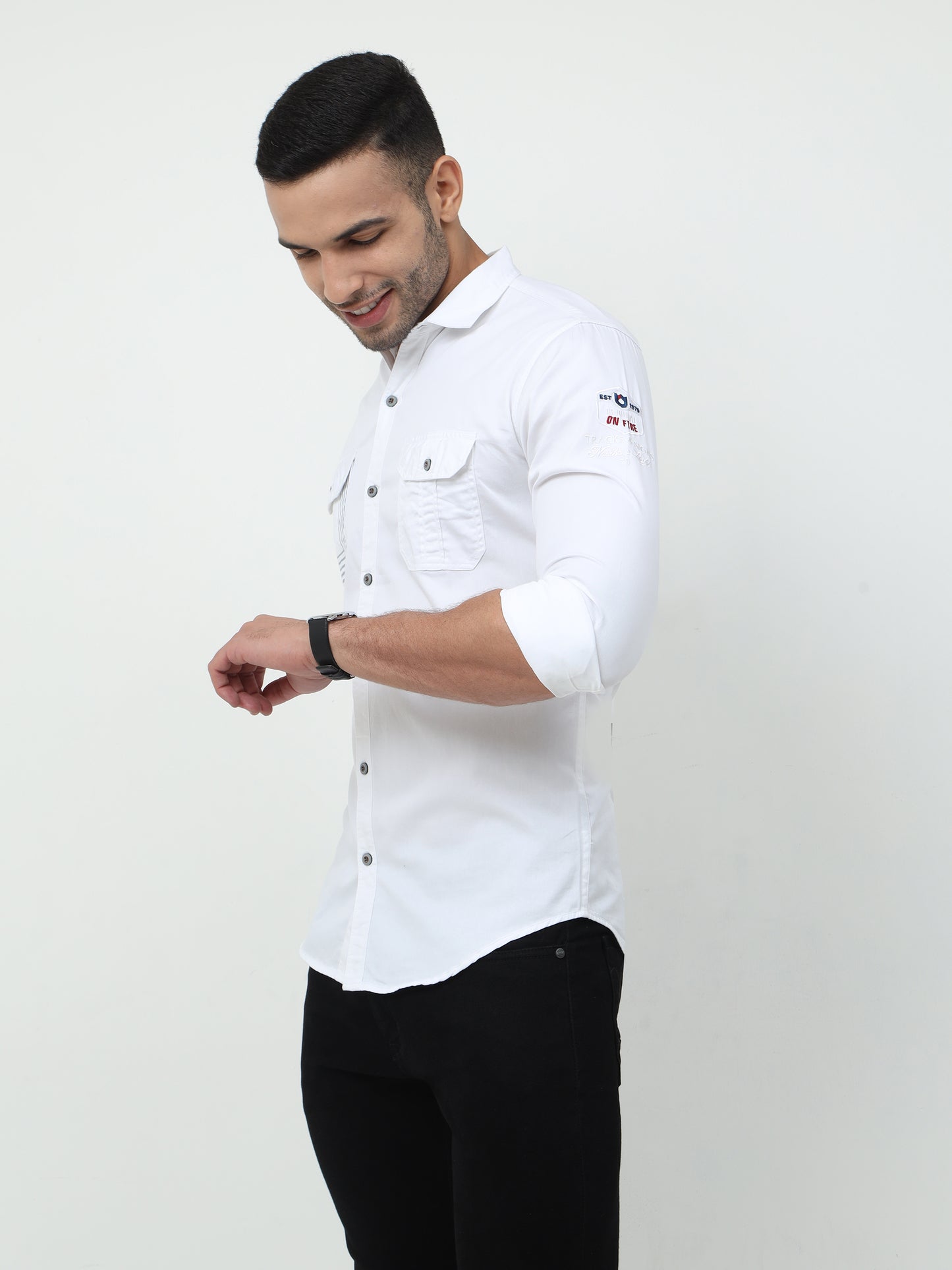 Onfire Cargo White Shirt