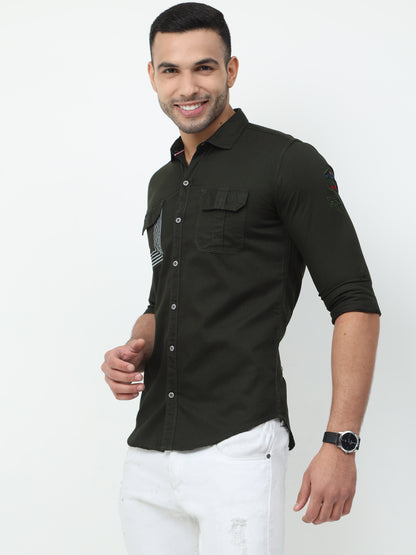 Onfire Cargo Olive Green Shirt