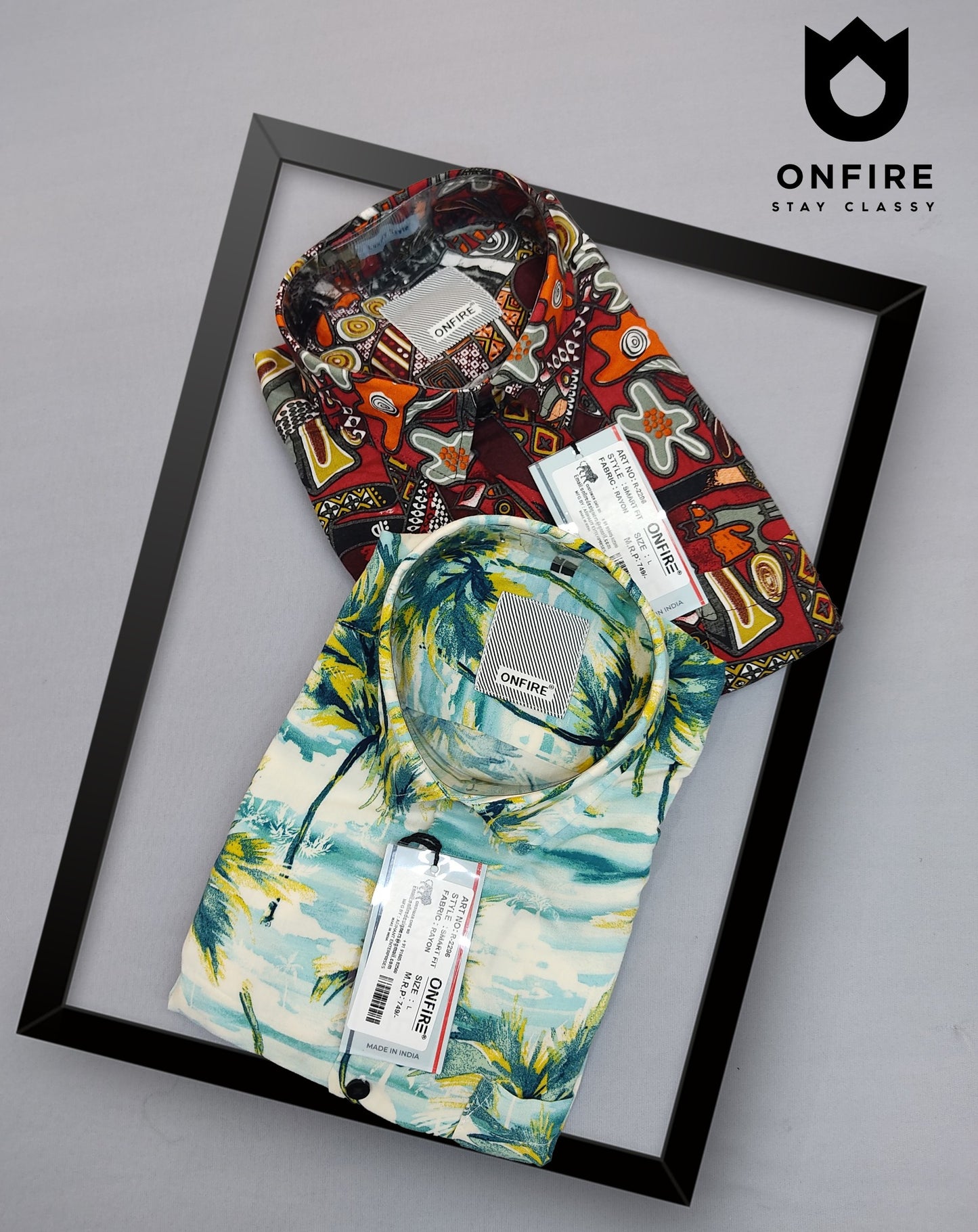 Onfire Rayon Half Sleeves Shirt