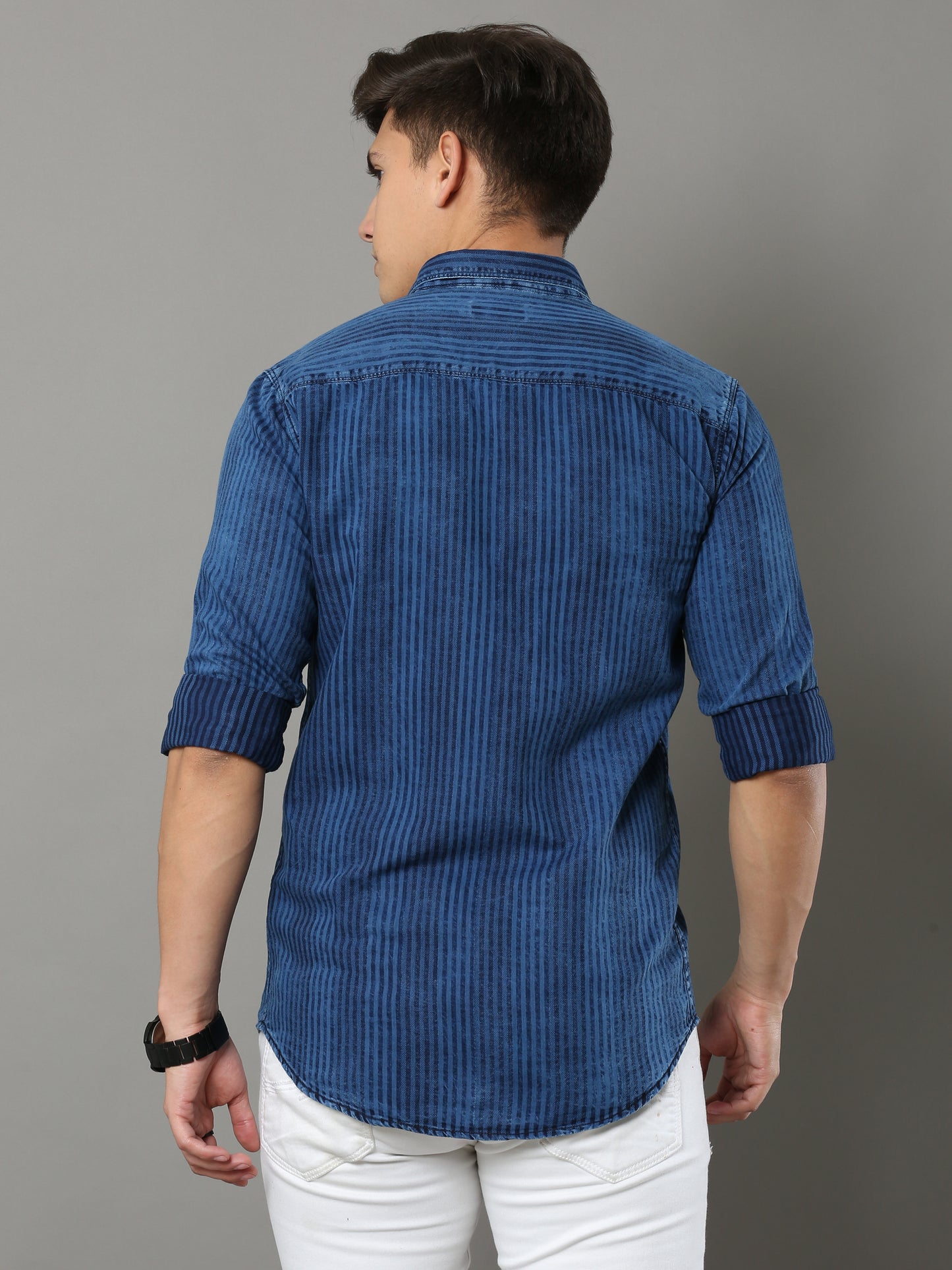 Monte Stripe Cargo Blue Shirt A2268A