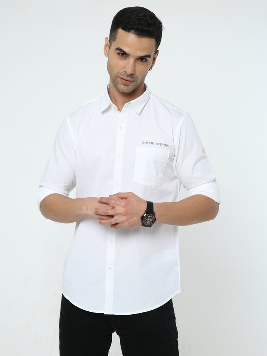 White Plain Solid Shirts