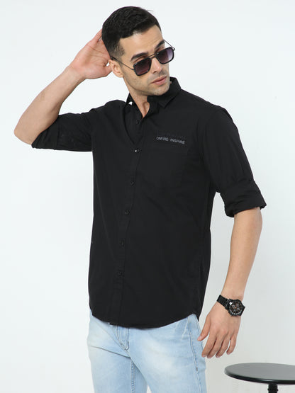 Onfire Solid Black Shirt