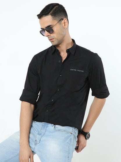 Onfire Solid Black Shirt