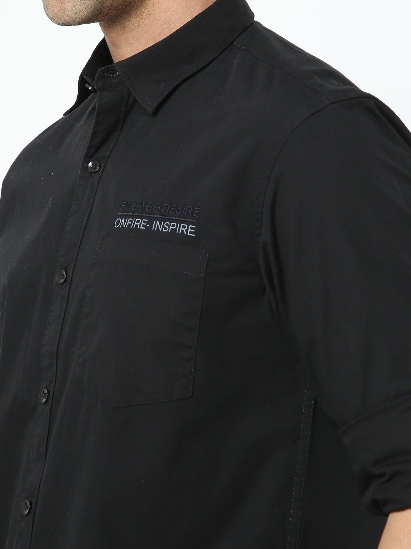 Onfire Solid Black Shirt