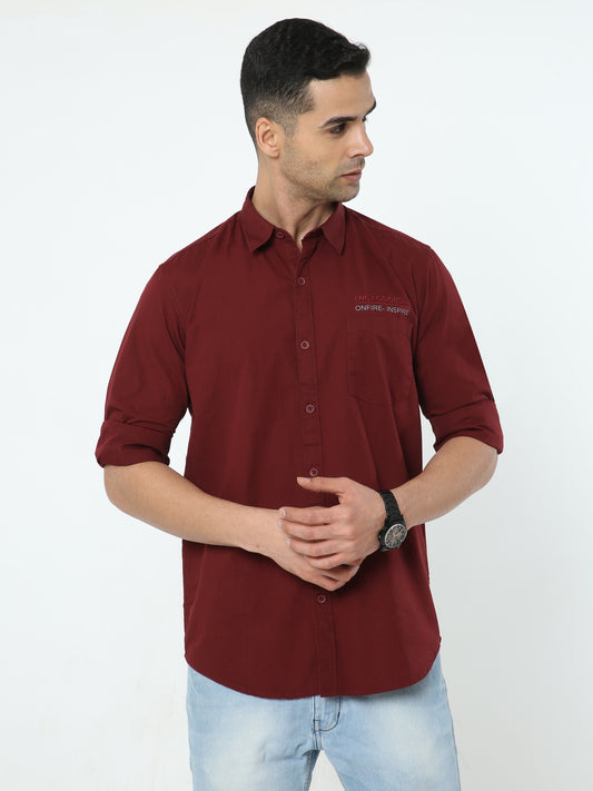 Onfire Solid Maroon Shirt