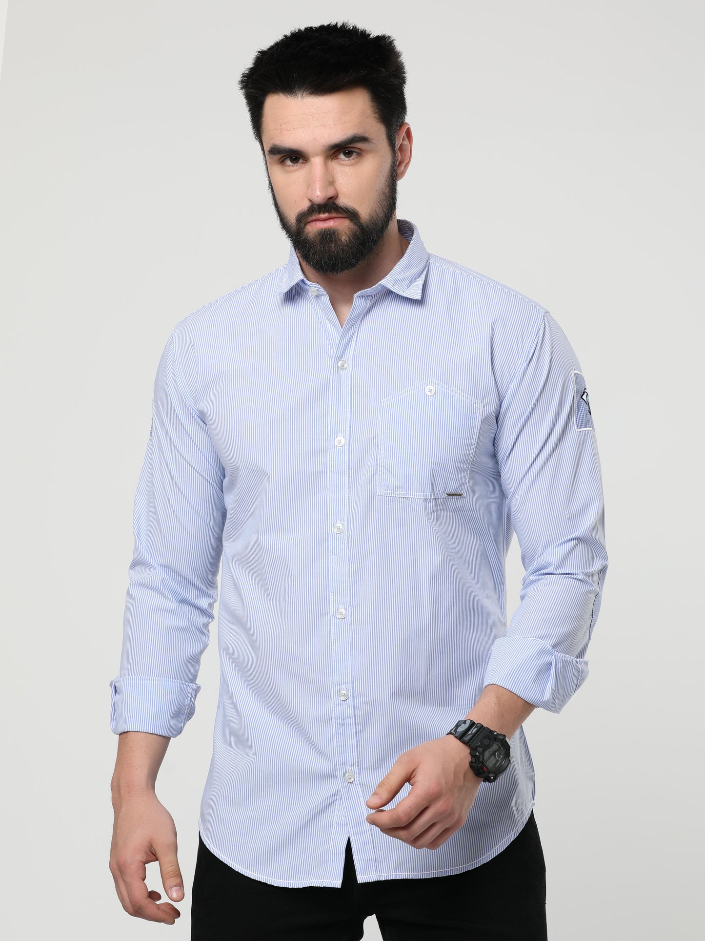 Onfire Fancy Designer Sky Blue Shirt