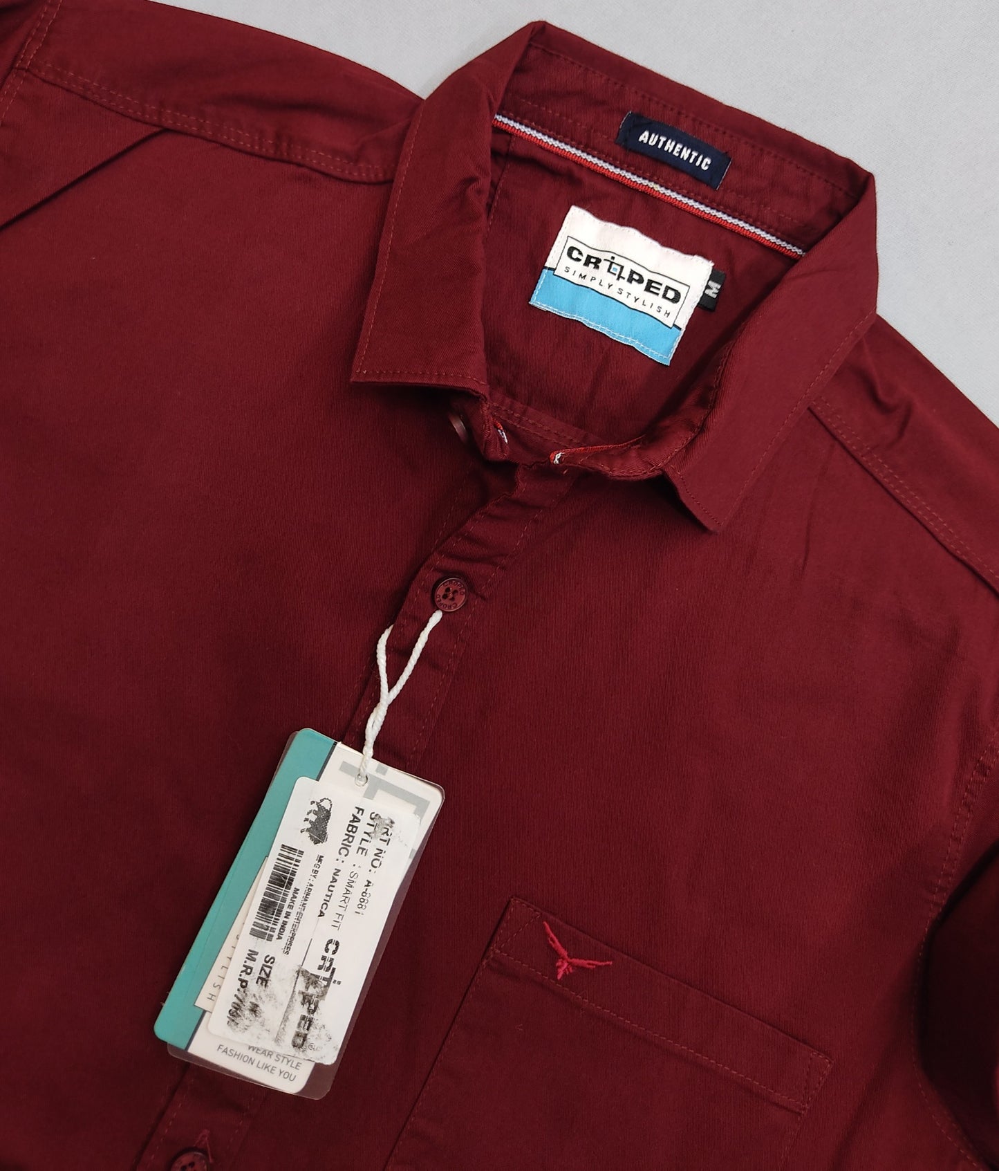 Croped Nautica Plain Shirt