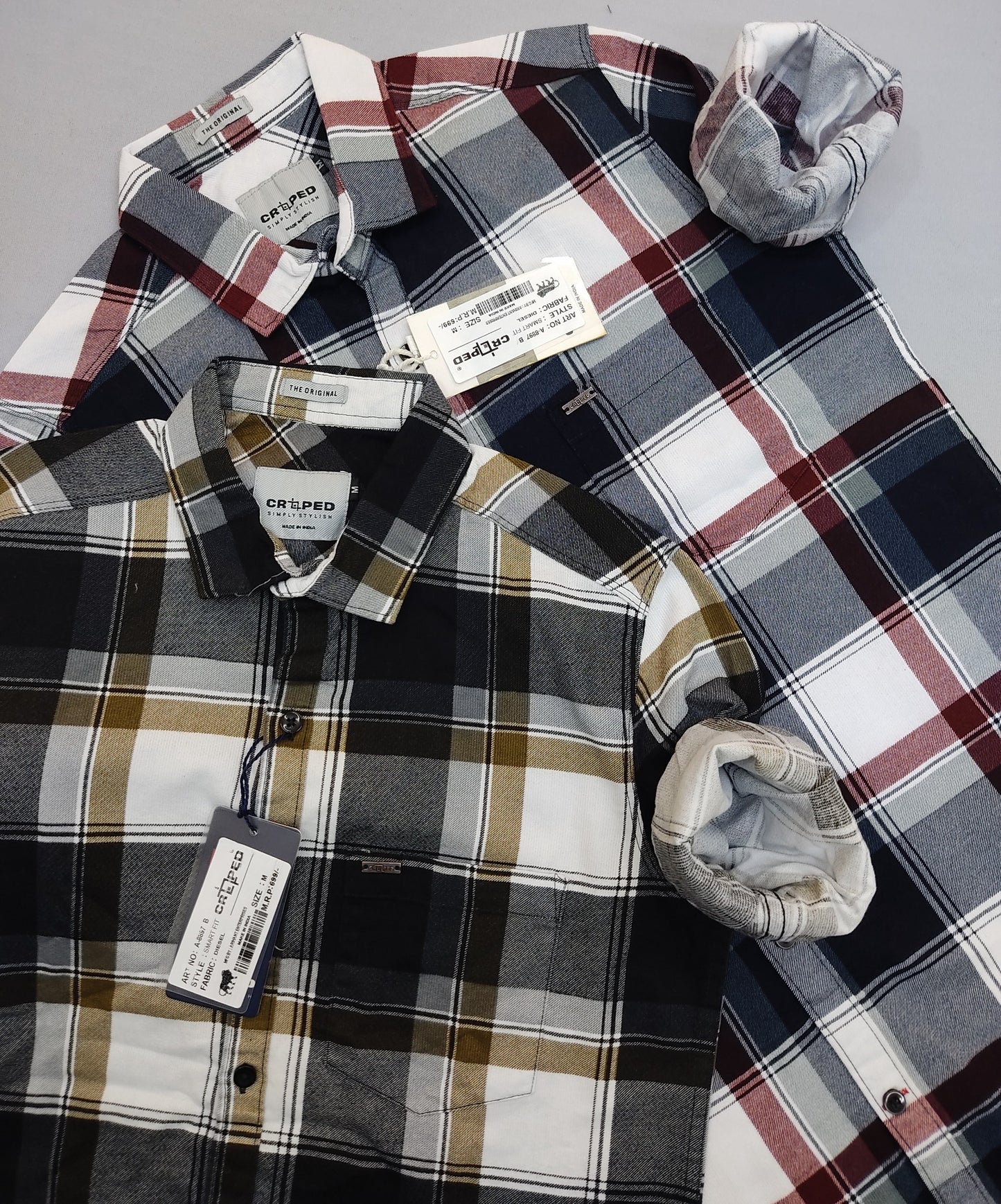 Croped Full Sleeve Checks Shirt