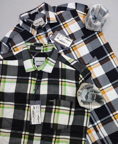 Croped Full Sleeve Checks Shirt