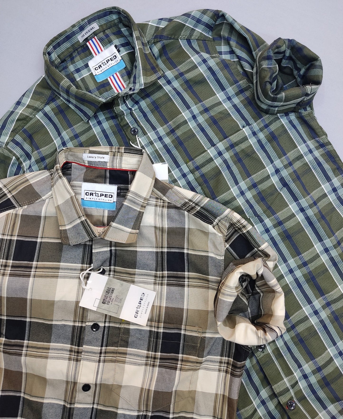 Croped Full Sleeve Checks Shirt