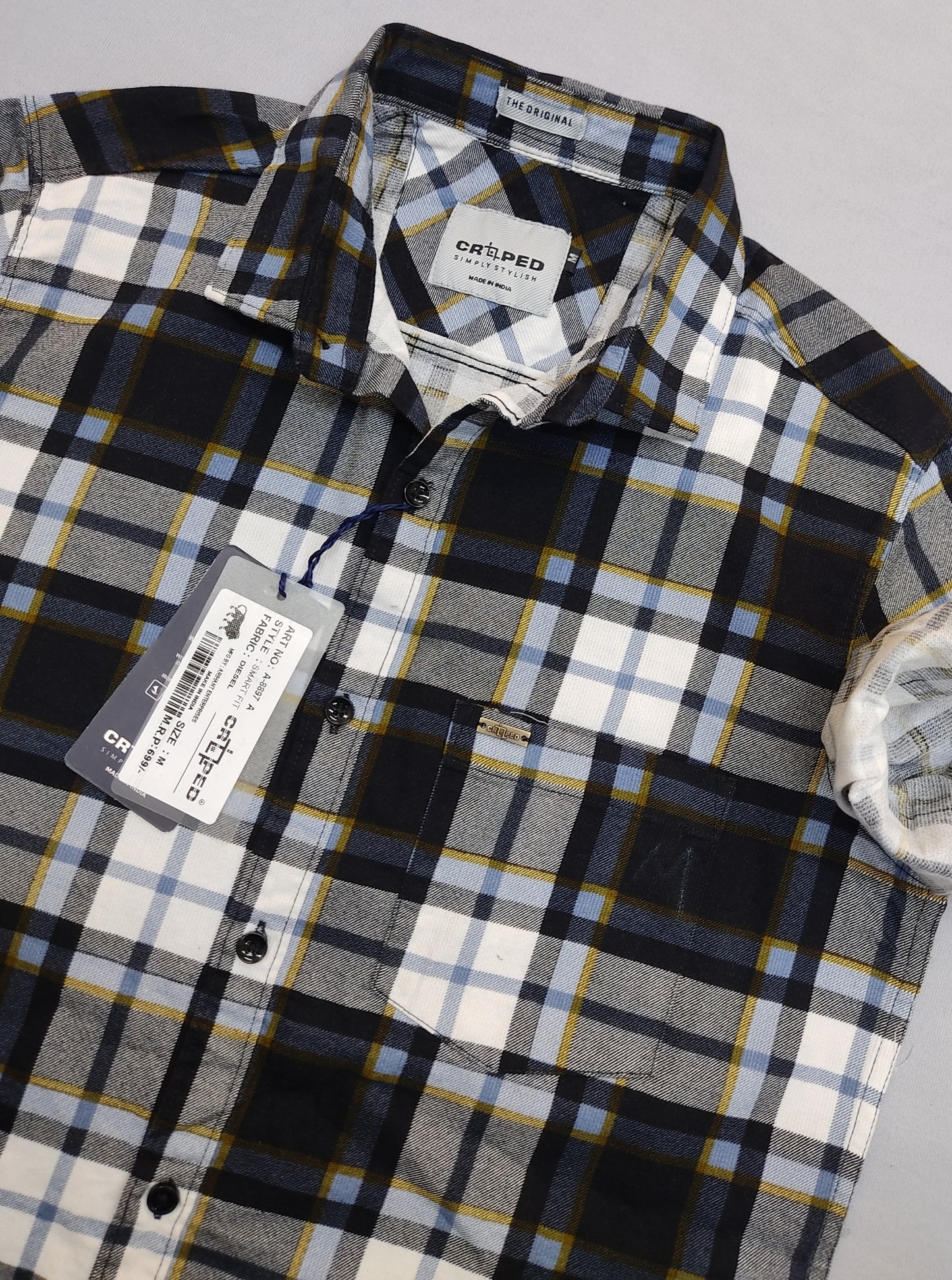 Croped Full Sleeve Checks Shirt