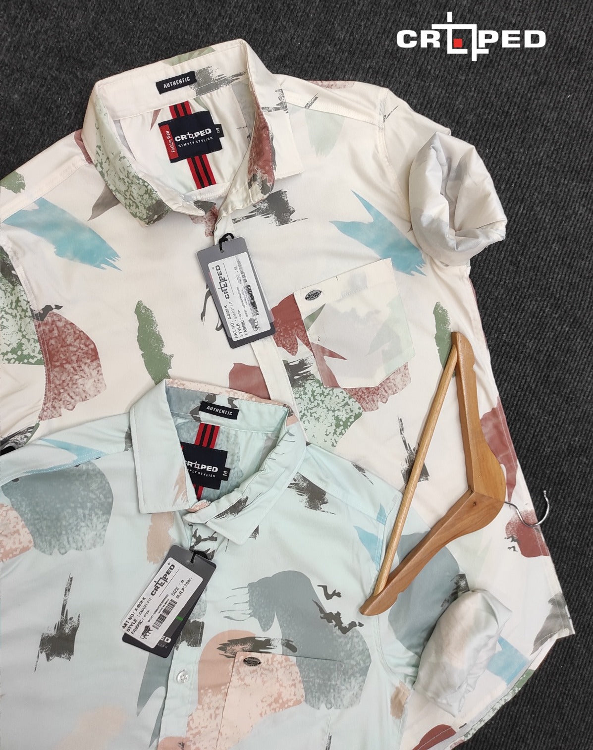 Croped Digital Print Shirt