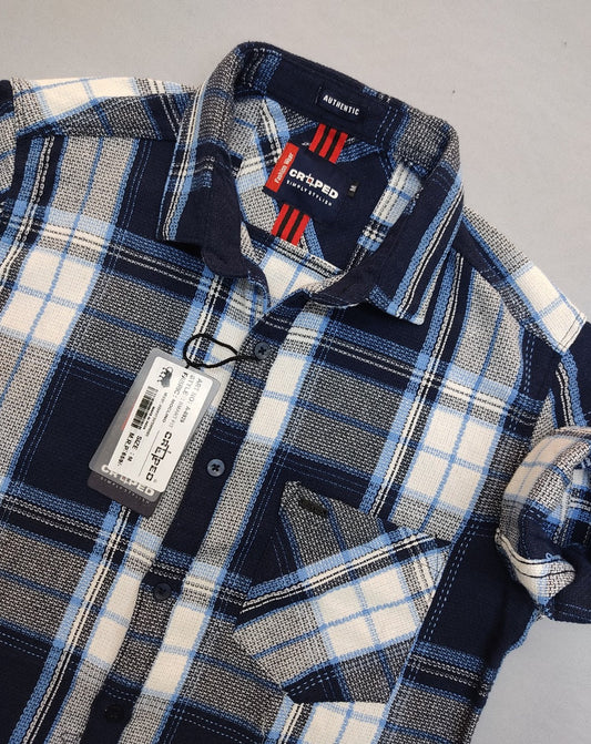 Croped Casual Checks Shirt