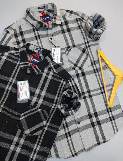 Croped Full Sleeves Checks Shirt