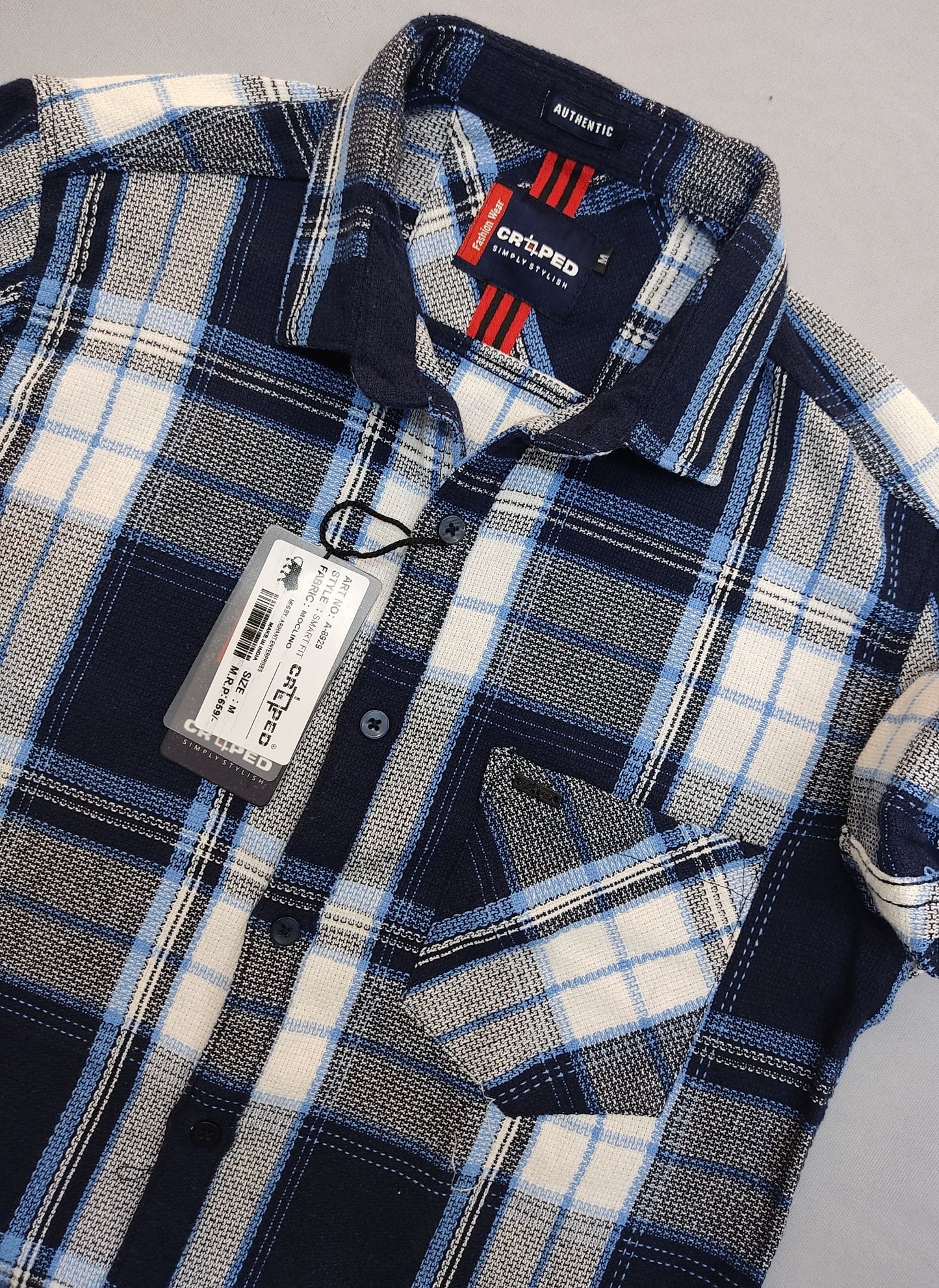 Croped Casual Checks Shirt