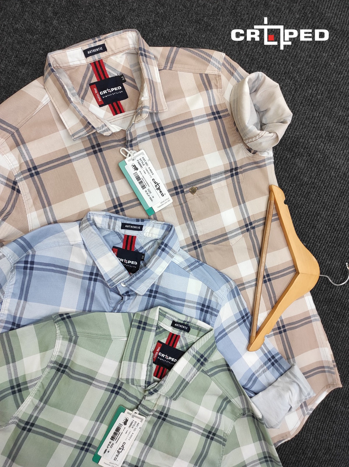 Croped Checks Full Sleeve Shirts