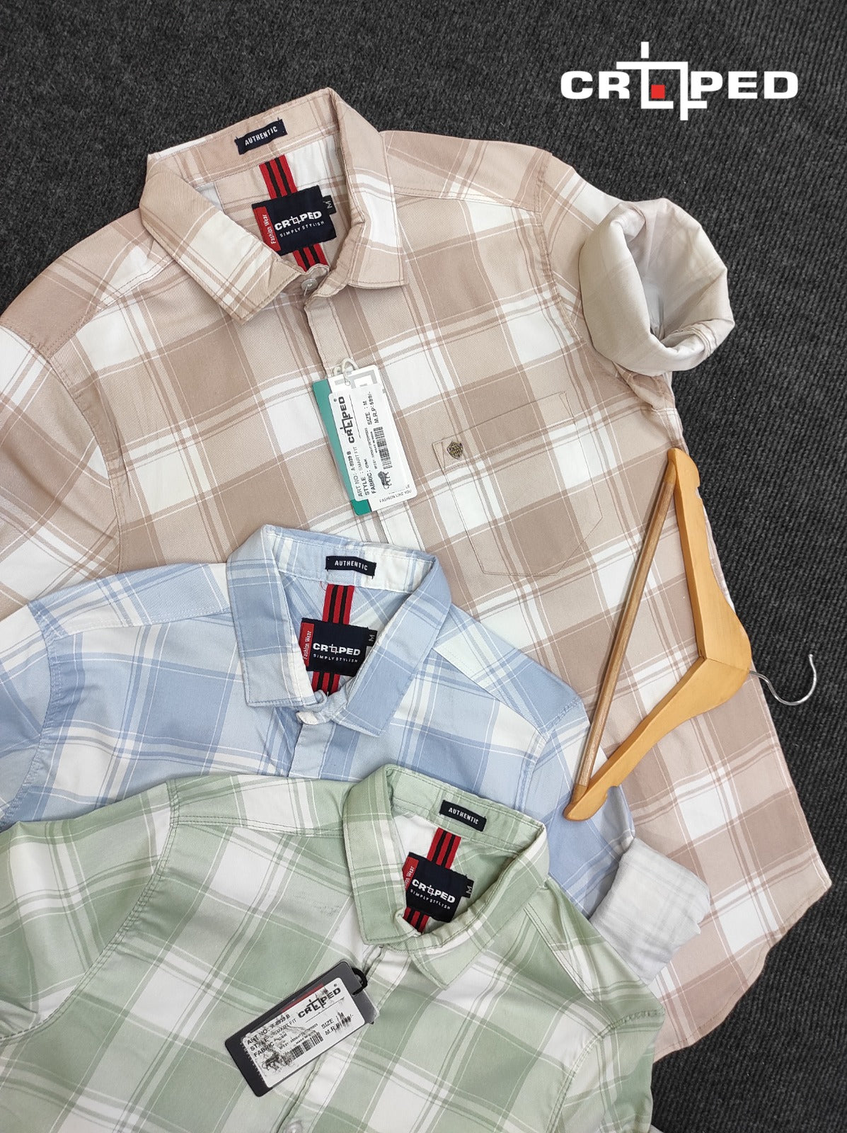 Croped Checks Full Sleeve Shirts