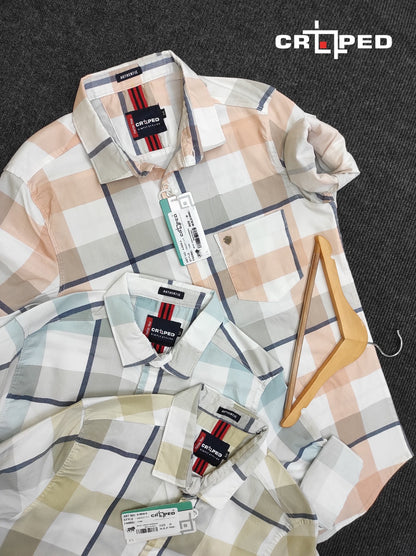 Croped Checks Full Sleeve Shirts