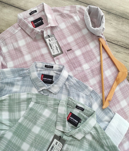 Croped Checks Full Sleeves Shirt