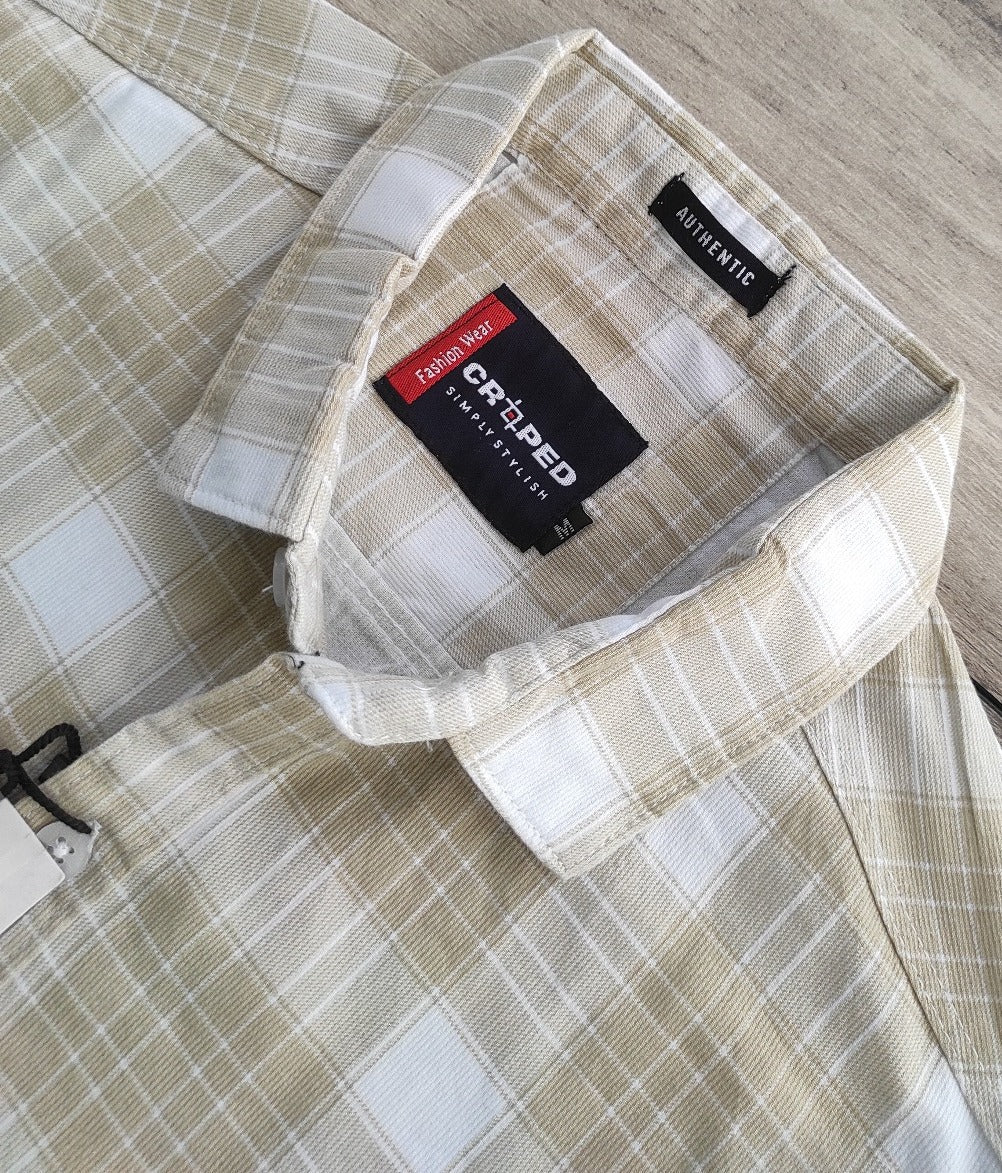 Croped Checks Full Sleeves Shirt