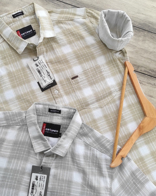 Croped Checks Full Sleeves Shirt