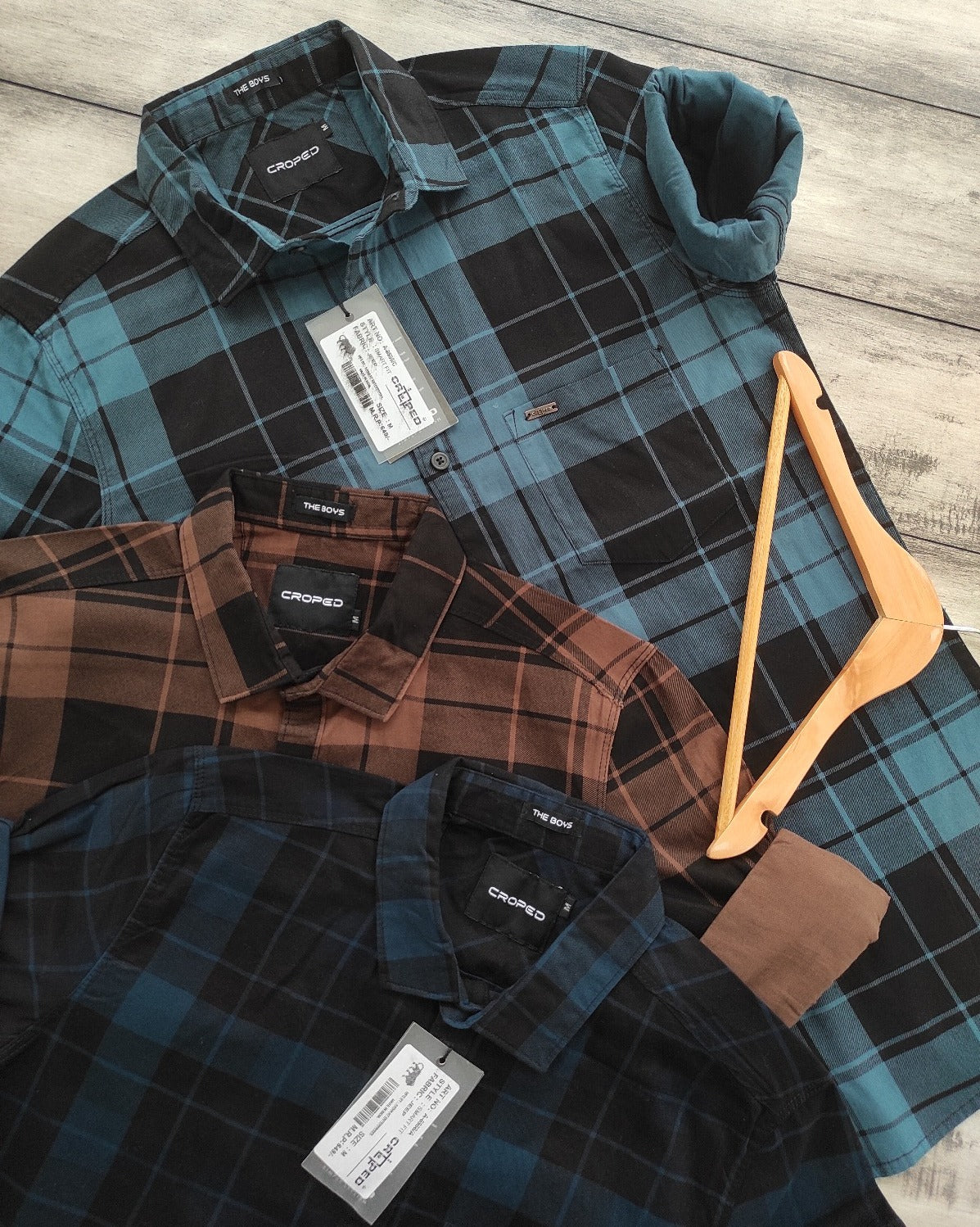 Croped Full Sleeves Checks Shirt