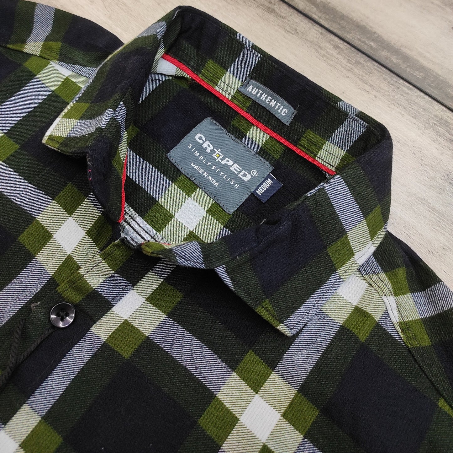 Croped Full Sleeves Checks Shirt