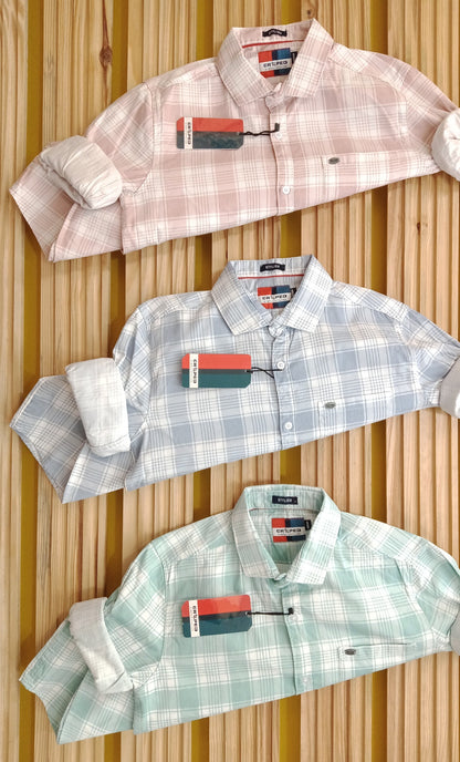 Croped Check Full Sleeve Shirts