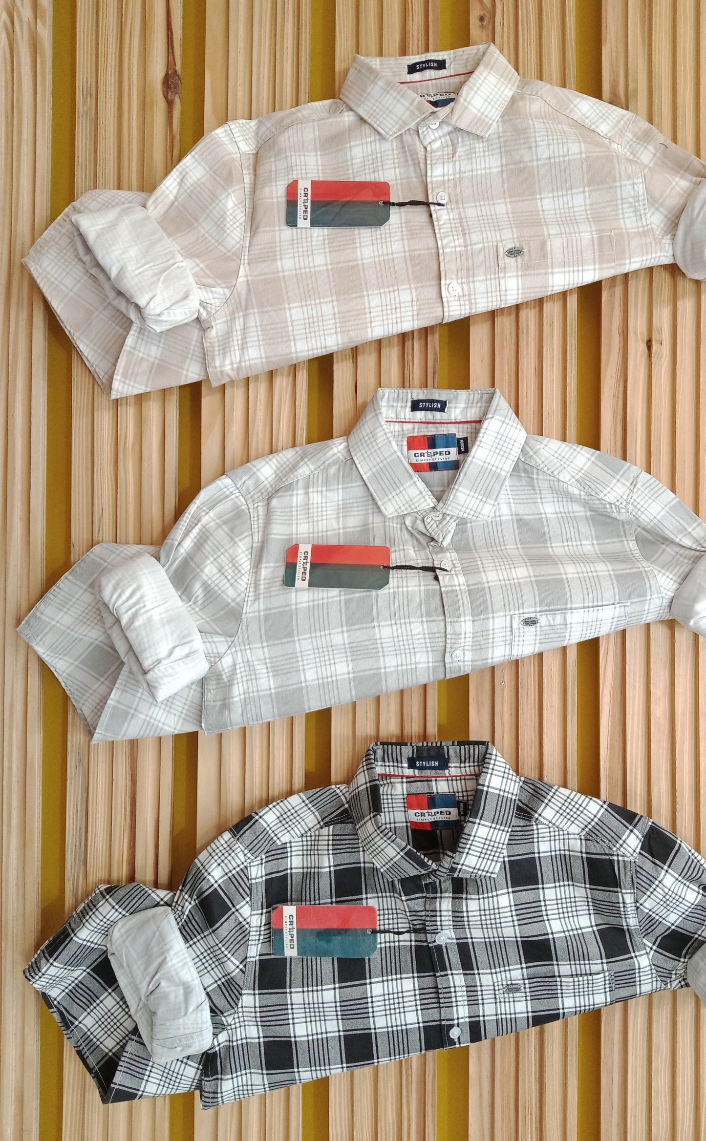 Croped Check Full Sleeve Shirts