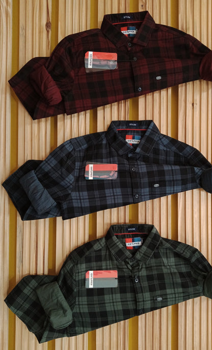 Croped Check Full Sleeve Shirts