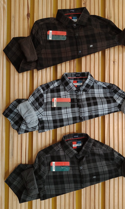 Croped Check Full Sleeve Shirts