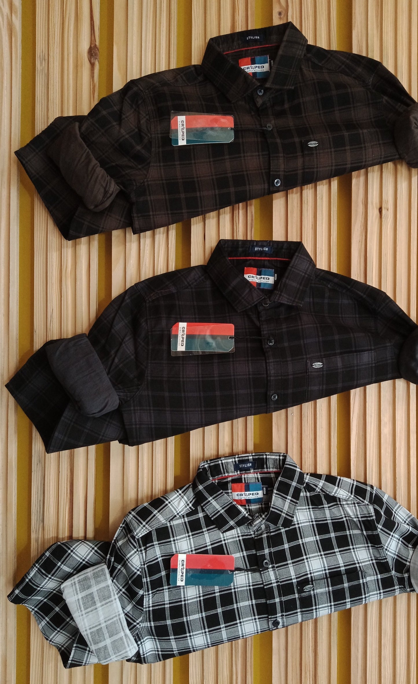 Croped Check Full Sleeve Shirts