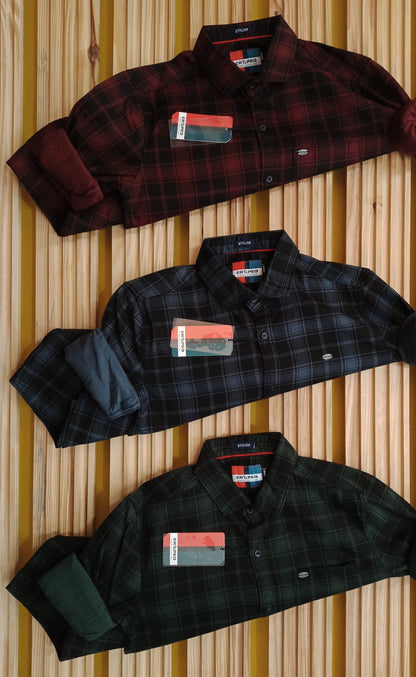 Croped Check Full Sleeve Shirts