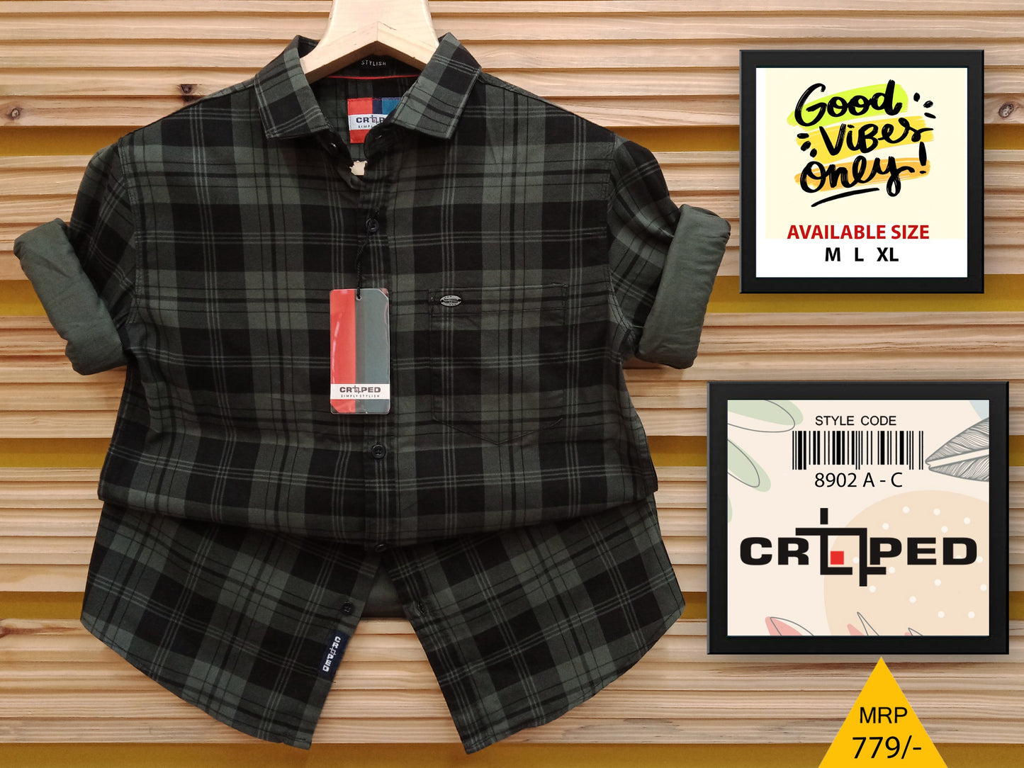 Croped Check Full Sleeve Shirts