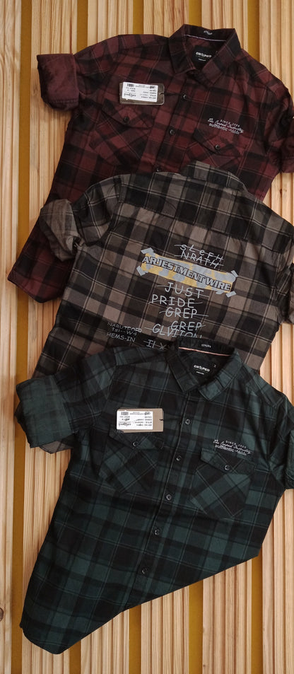 Croped Cotton Checks Shirt